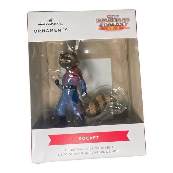 HALLMARK ORNAMENTS Guardians Of The Galaxy Vol. 3, Rocket, Marvel Studios - Picture 1 of 3